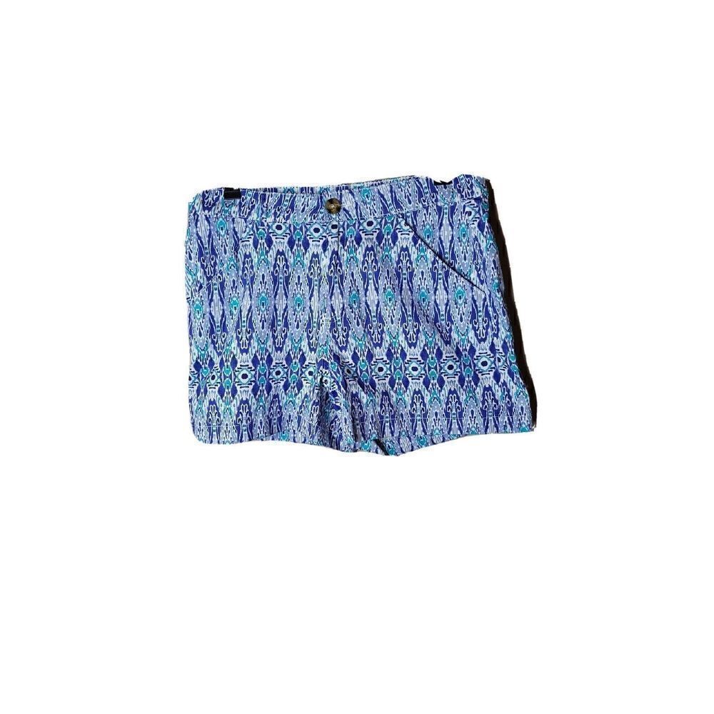 Caribbean Joe NWT  Women's Blue Hue Abstract Shorts Size 8 NEW t8